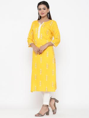 printed straight kurta - 17348593 - Standard Image - 2