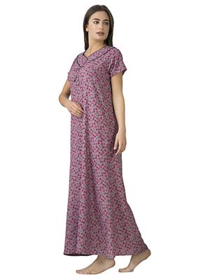 v-neck floral nighty - 17348694 - Standard Image - 2