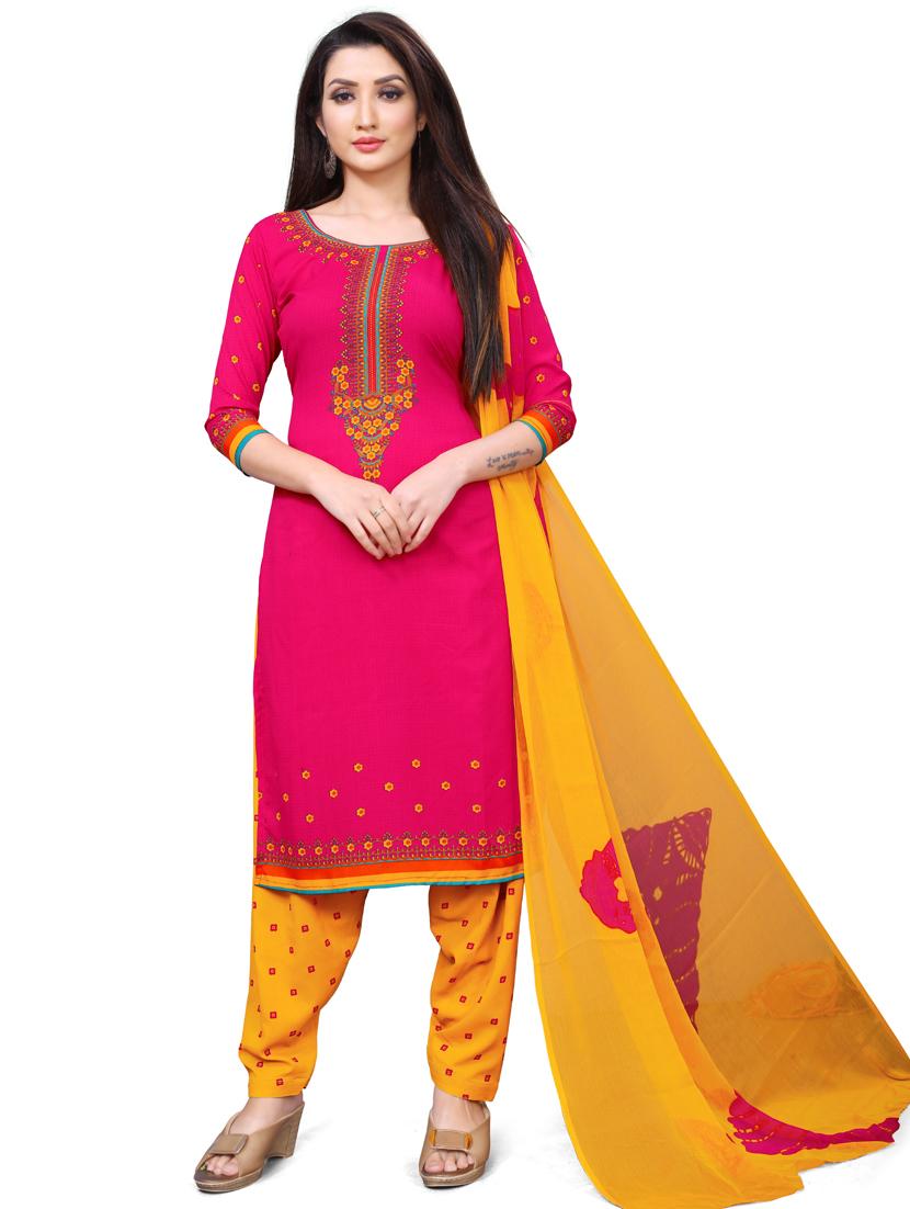 printed unstitched suit set - 17348745 - Zoom Image - 1