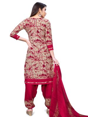 printed unstitched suit set - 17348748 - Standard Image - 3