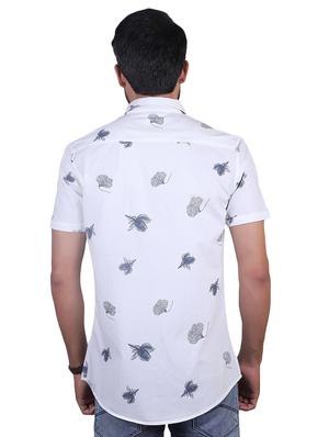white printed casual shirt - 17348856 - Standard Image - 3