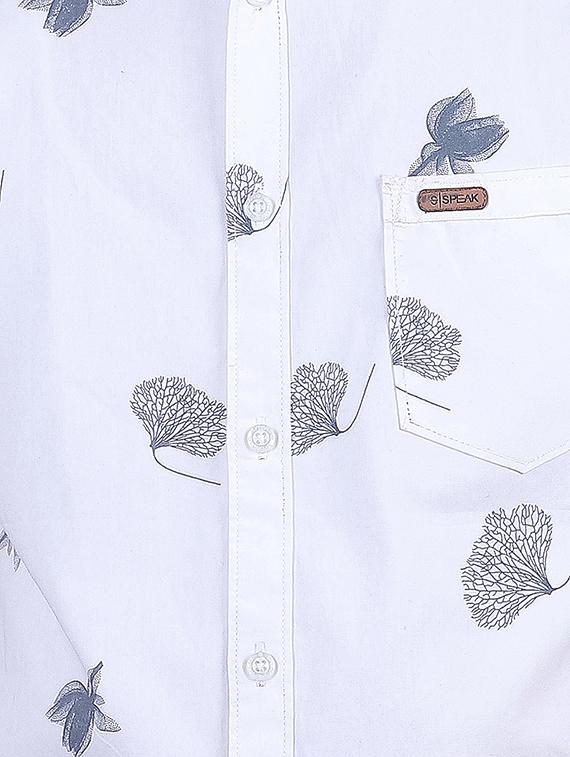 white printed casual shirt - 17348856 - Zoom Image - 5