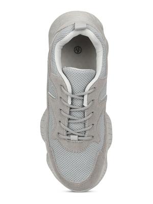 grey lace-up chunky shoes - 17348967 - Standard Image - 4
