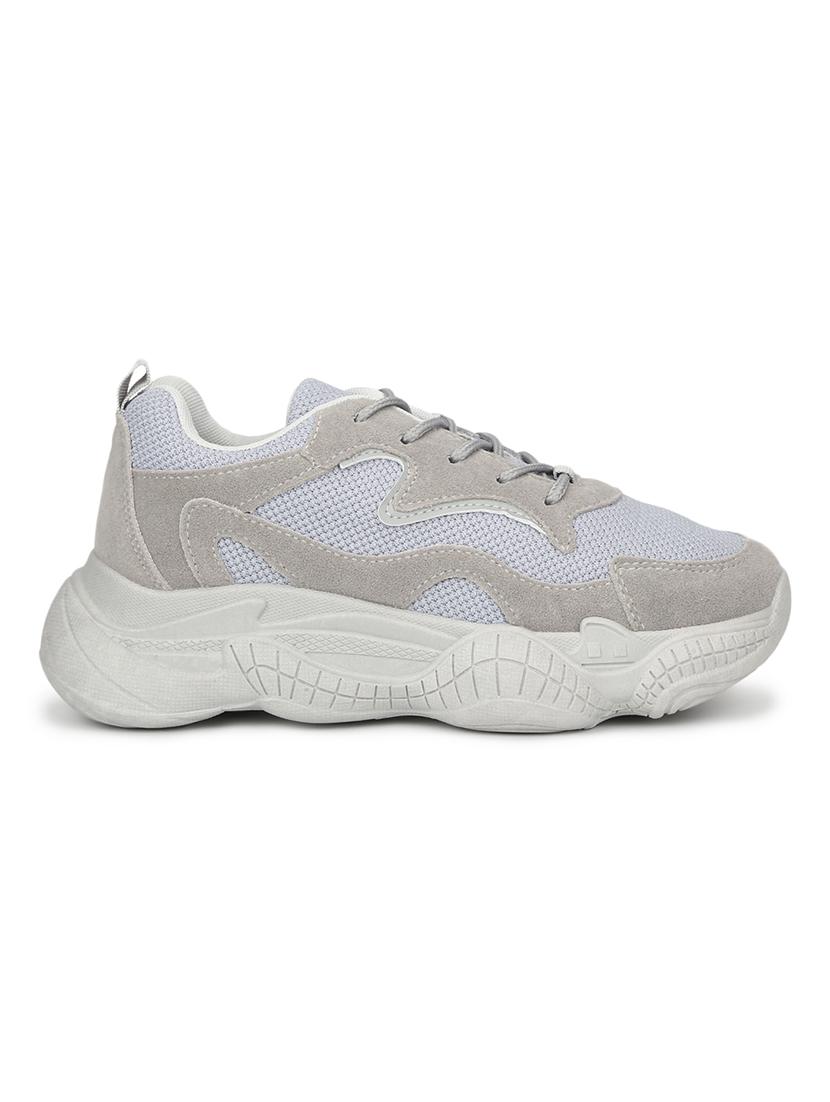 grey lace-up chunky shoes - 17348967 - Zoom Image - 2