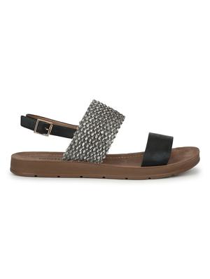 black back strap sandals - 17348984 - Standard Image - 2