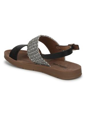 black back strap sandals - 17348984 - Standard Image - 3