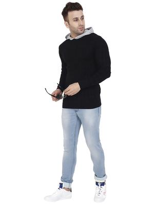 black self design woolen pullover - 17349272 - Standard Image - 5