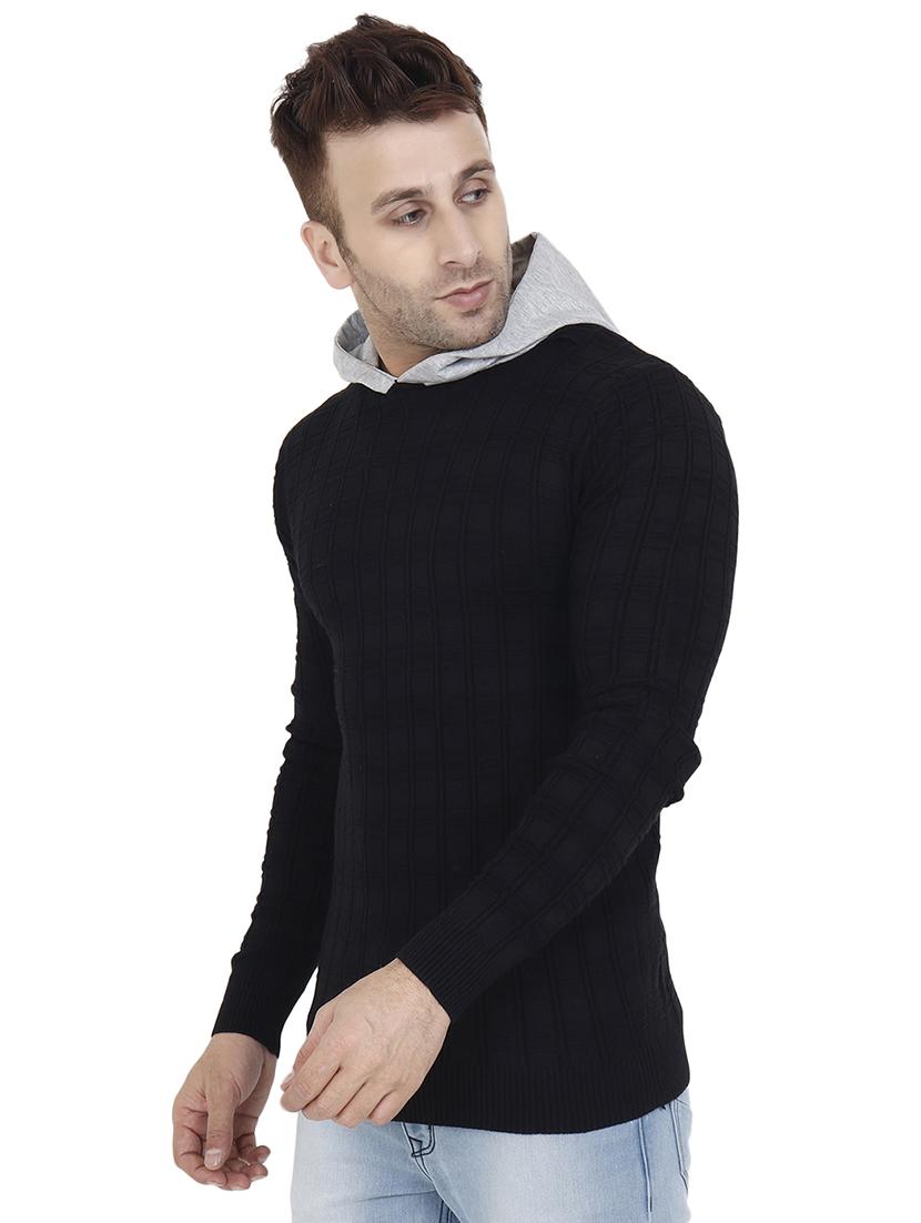 black self design woolen pullover - 17349272 - Zoom Image - 3