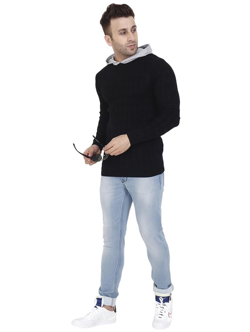 black self design woolen pullover - 17349272 - Zoom Image - 5