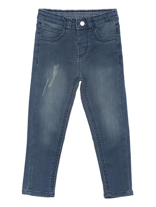 blue cotton distressed jean - 17349625 - Standard Image - 1
