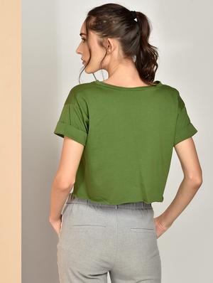 v-neck solid top - 17349652 - Standard Image - 3