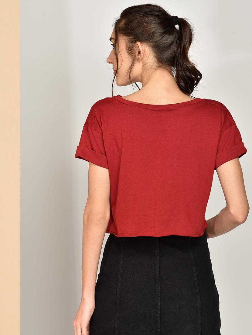 v-neck solid top - 17349653 - Zoom Image - 3