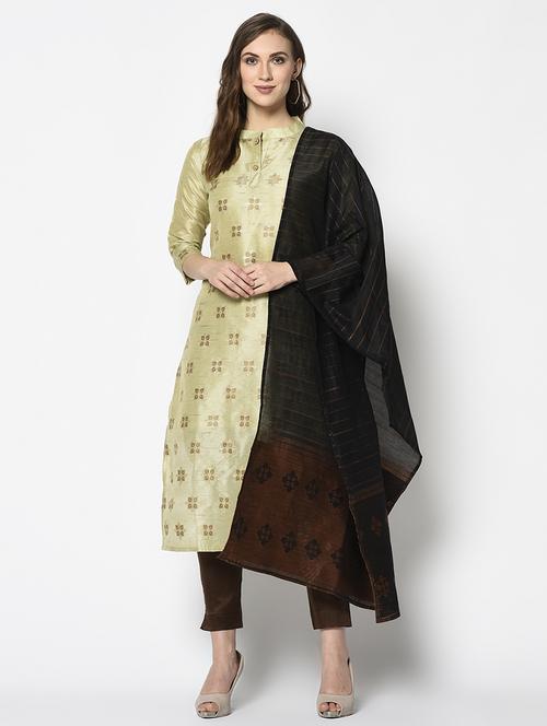 floral straight pant unstitched suit - 17349733 - Standard Image - 1