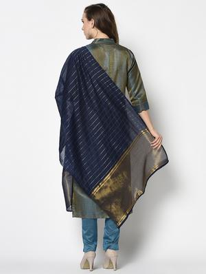 self design straight pant unstitched suit - 17349743 - Standard Image - 3