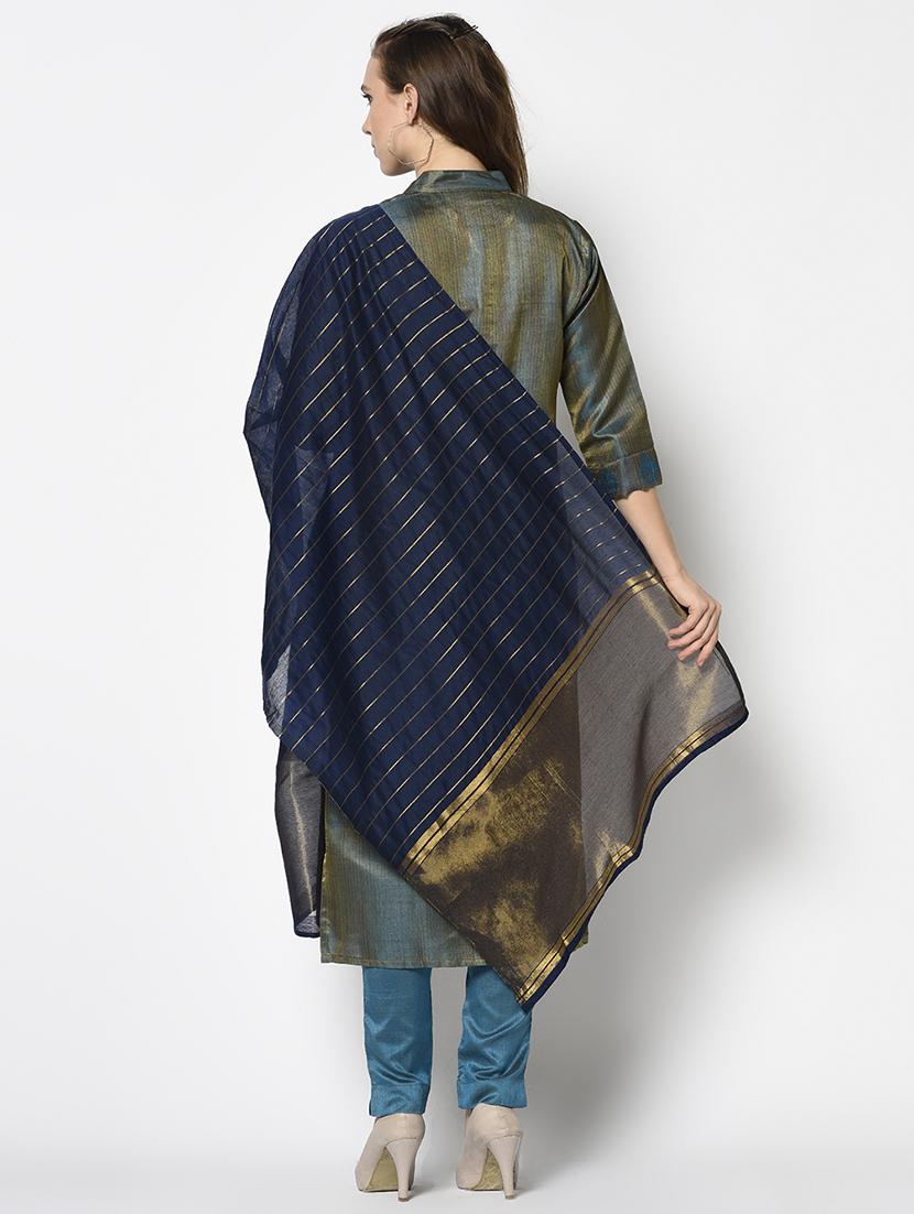 self design straight pant unstitched suit - 17349743 - Zoom Image - 3