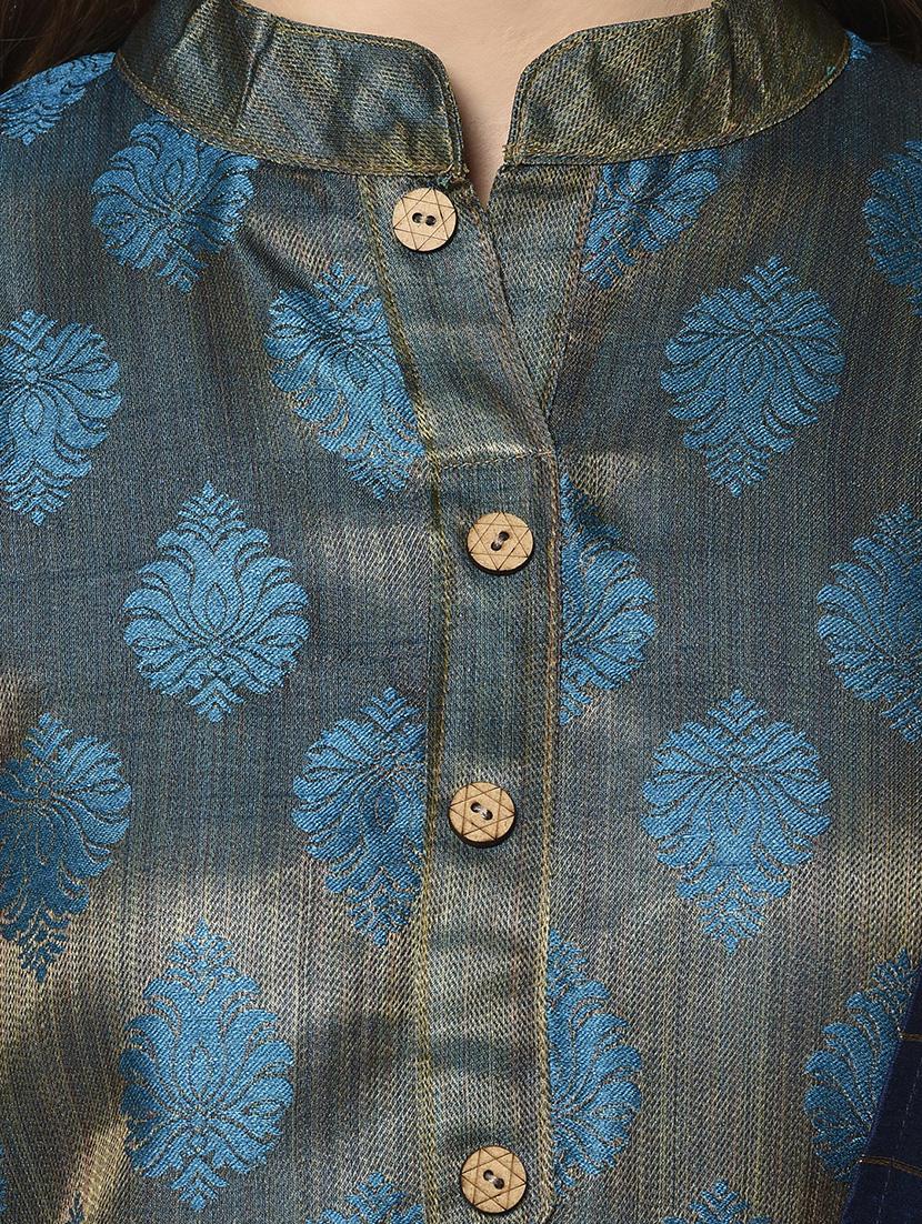 self design straight pant unstitched suit - 17349743 - Zoom Image - 5