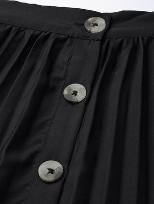 high rise button up a-line skirt - 17349754 - Standard Image - 5