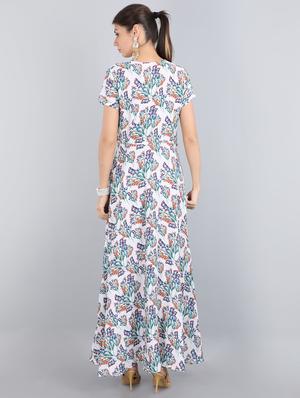 v-neck floral fit & flare dress - 17350309 - Standard Image - 3