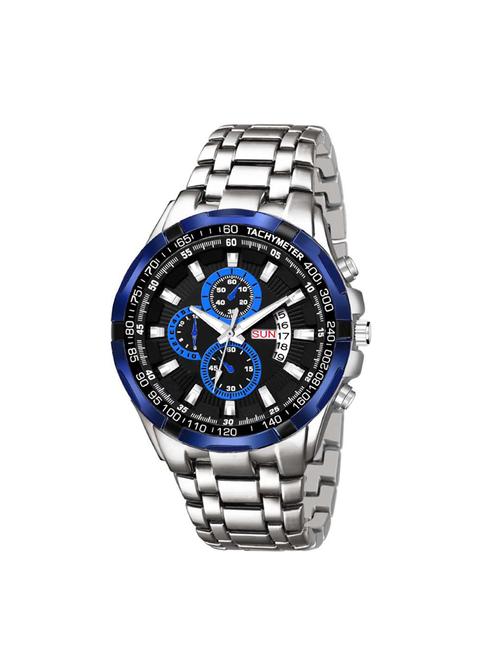 melvin black casual day date black blue analog day date formal and casual wrist watch analog watch - for men - 17350401 - Standard Image - 1