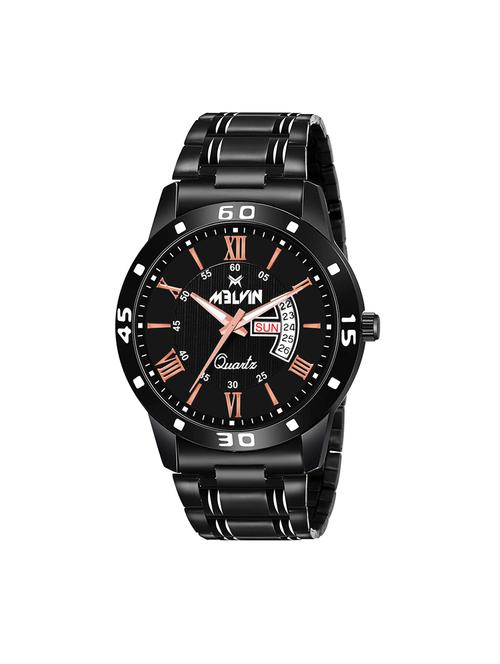 melvin black day date functioning unique premium quality boys analog wrist watch premium quality series analog watch - for men - 17350415 - Very Small Image - 1