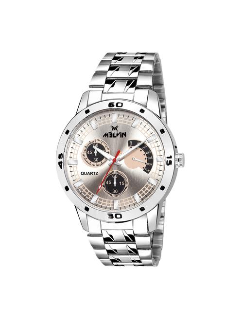 melvin men's ml-gr-002-silver-chain watch chrono analog watch - for men - 17350441 - Very Small Image - 1