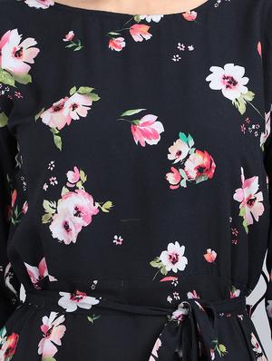 tie front long sleeved maxi dress - 17350673 - Standard Image - 4