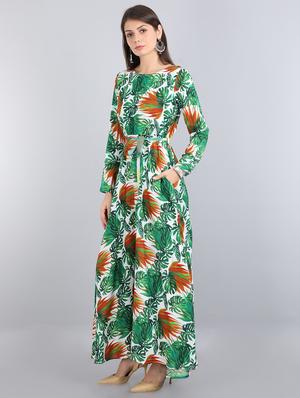 tie front tropical maxi dress - 17350675 - Standard Image - 2