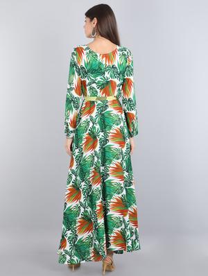 tie front tropical maxi dress - 17350675 - Standard Image - 3