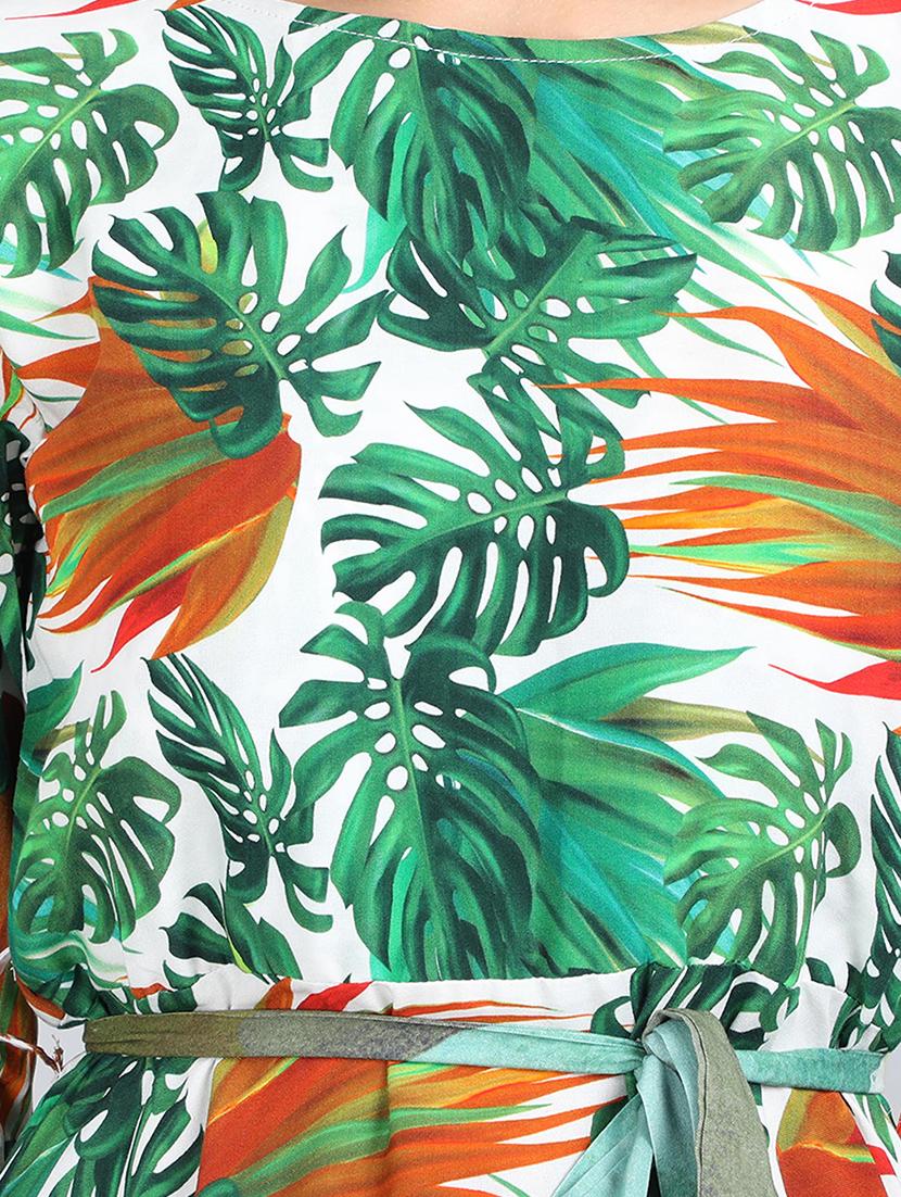 tie front tropical maxi dress - 17350675 - Zoom Image - 4