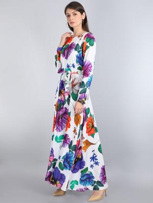 tie front floral maxi dress - 17350679 - Standard Image - 2