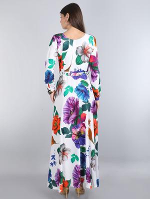 tie front floral maxi dress - 17350679 - Standard Image - 3