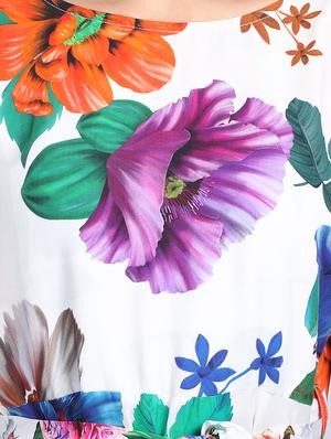 tie front floral maxi dress - 17350679 - Standard Image - 4
