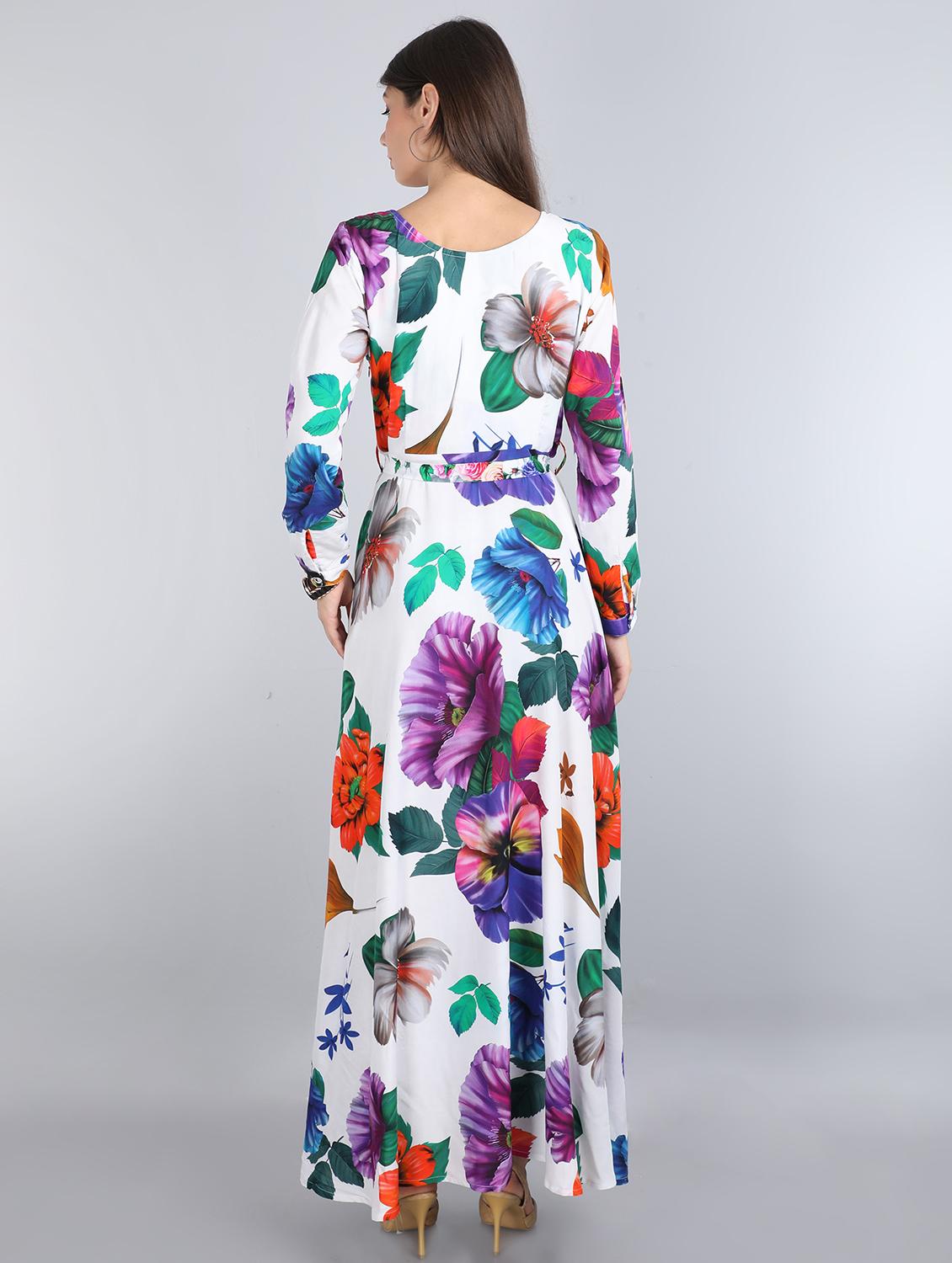 tie front floral maxi dress - 17350679 - Zoom Image - 3