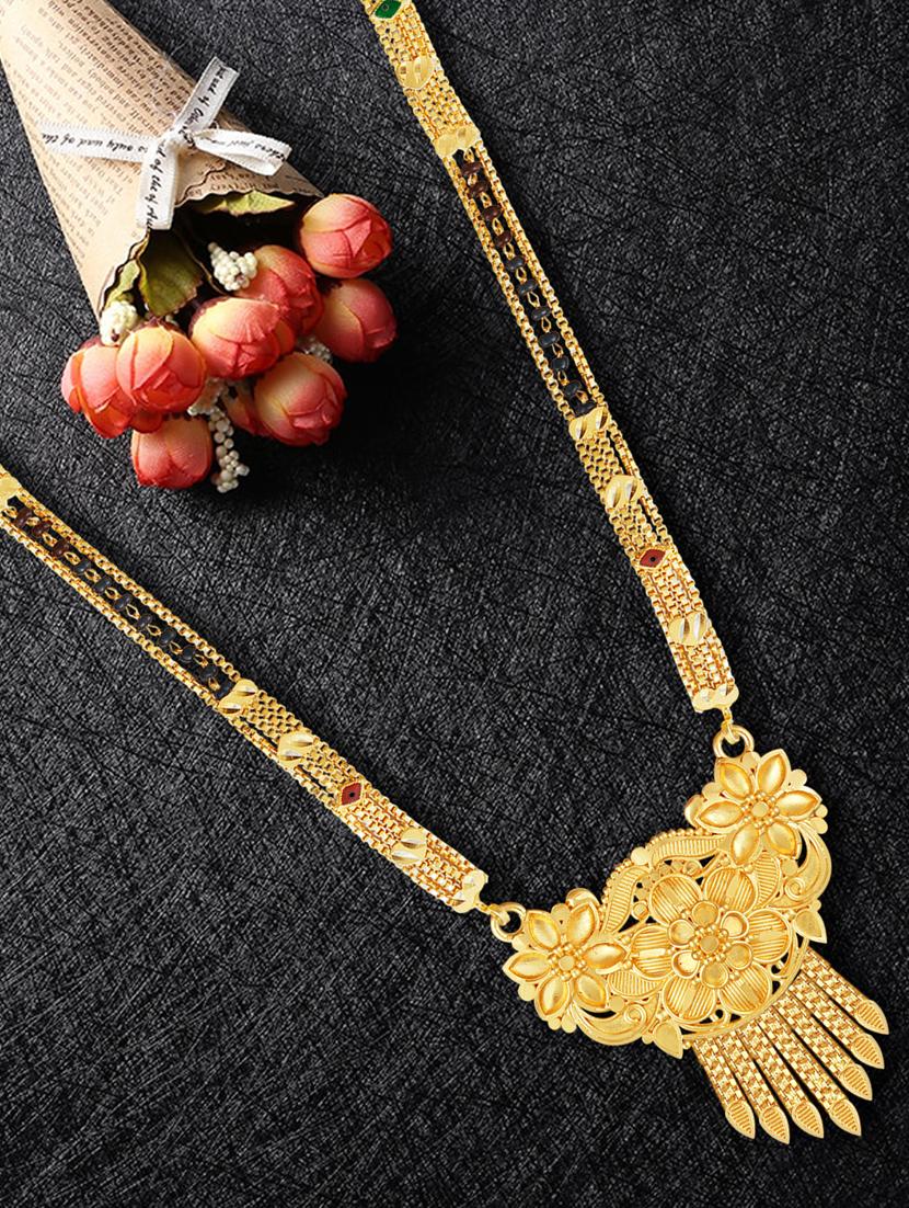 gold colour beads mangalsutra - 17350693 - Zoom Image - 1