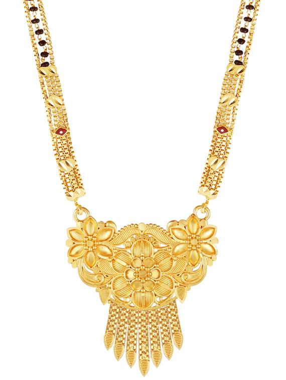 gold colour beads mangalsutra - 17350693 - Zoom Image - 3