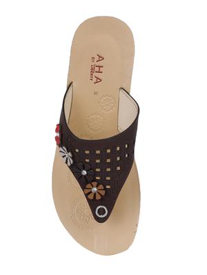 brown pu flip flops - 17350892 - Standard Image - 4