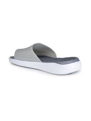 grey pvc slip on slippers - 17350919 - Standard Image - 3