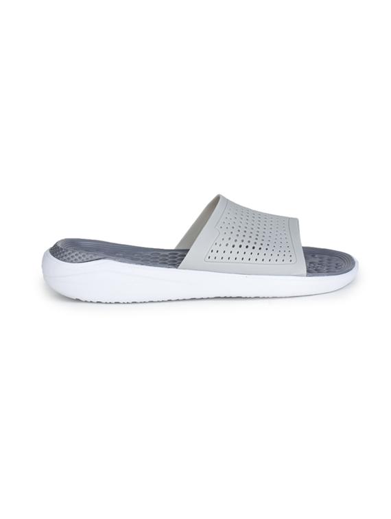 grey pvc slip on slippers - 17350919 - Zoom Image - 2