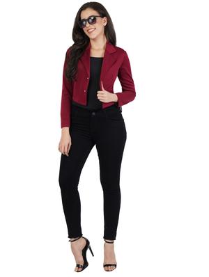 lapel neck short casual blazer - 17351049 - Standard Image - 4