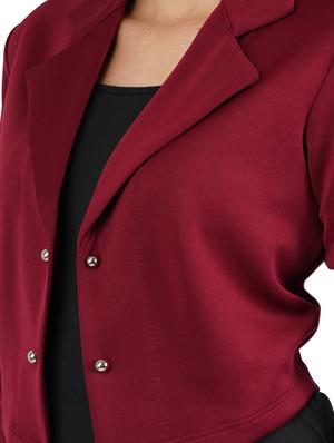lapel neck short casual blazer - 17351049 - Standard Image - 5
