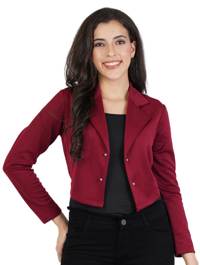 lapel neck short casual blazer - 17351049 - Zoom Image - 1