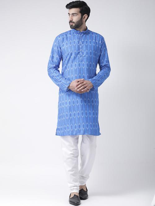 blue printed long kurta - 17351054 - Standard Image - 1