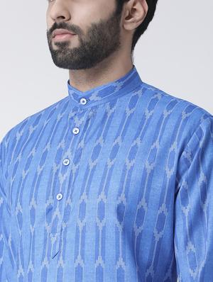 blue printed long kurta - 17351054 - Standard Image - 4