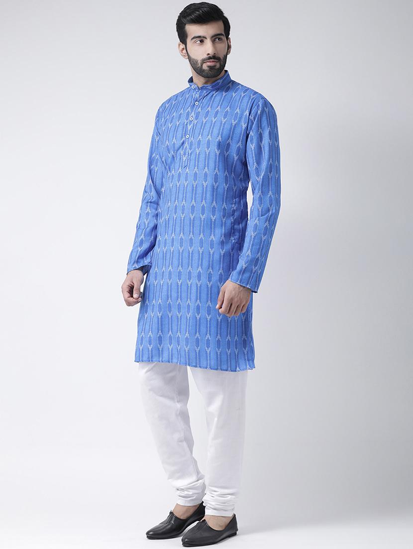 blue printed long kurta - 17351054 - Zoom Image - 2
