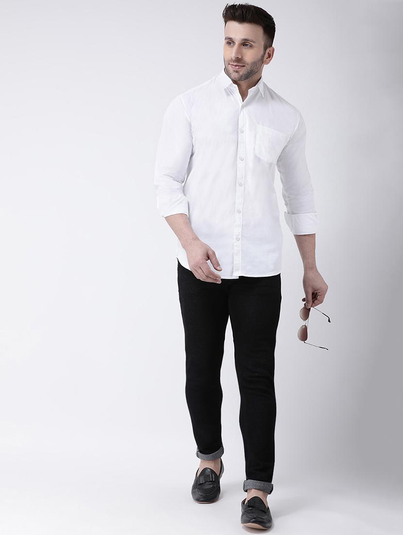 white solid casual shirt - 17351355 - Zoom Image - 4