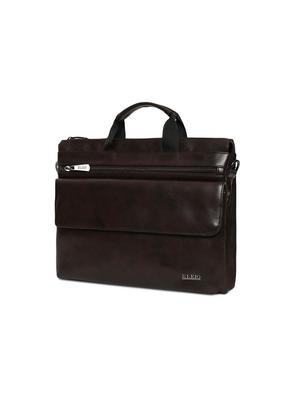 brown leatherette (pu) laptop bag - 17351407 - Standard Image - 4