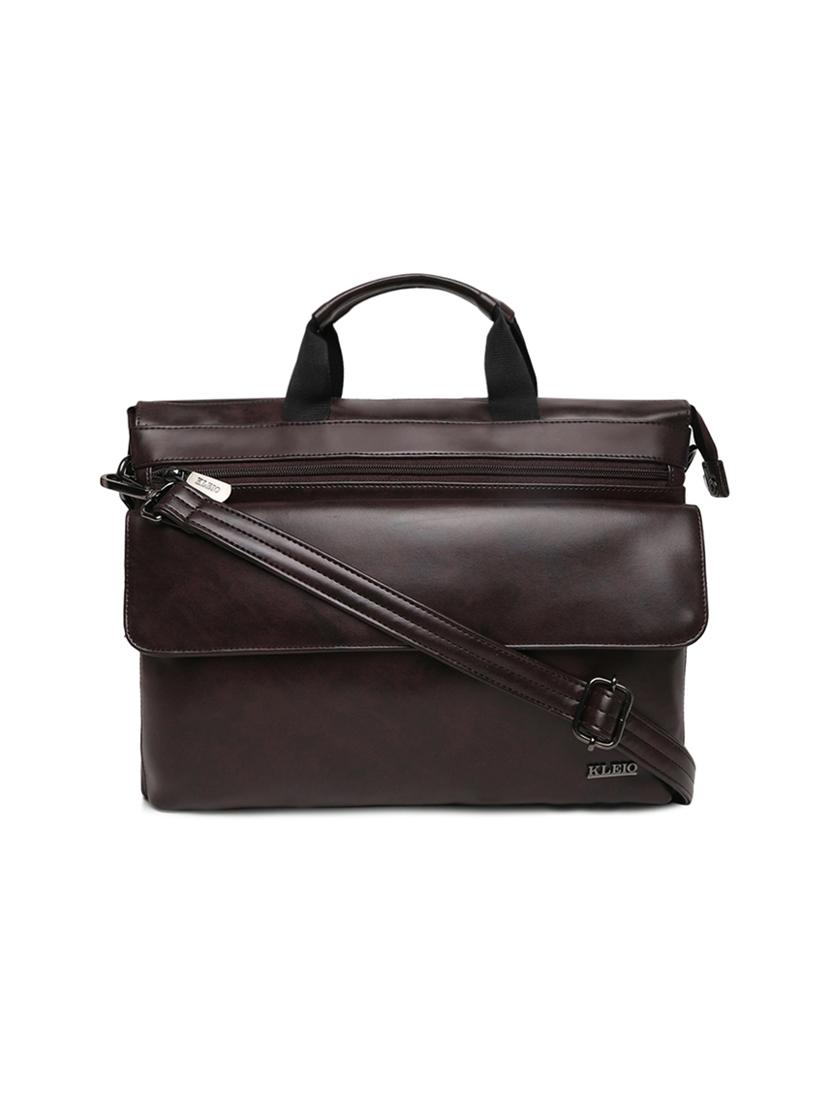 brown leatherette (pu) laptop bag - 17351407 - Zoom Image - 1