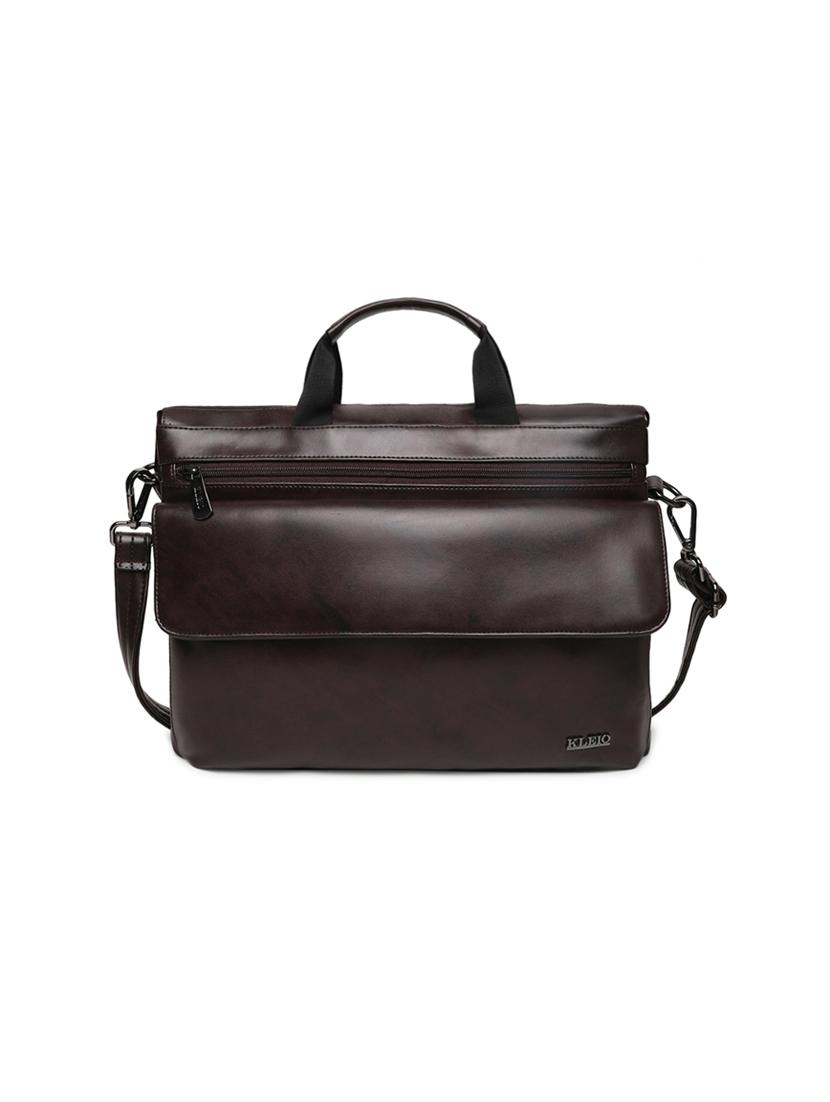 brown leatherette (pu) laptop bag - 17351407 - Zoom Image - 2