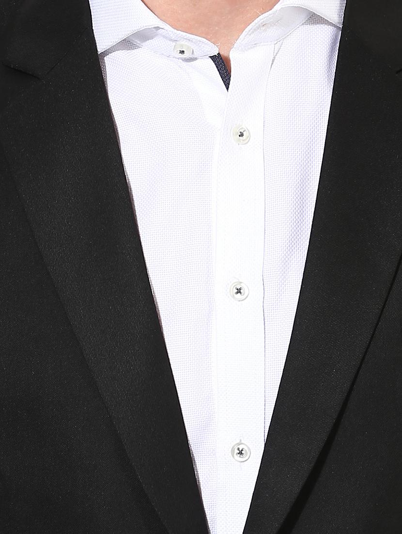 black solid single breasted suit - 17351417 - Zoom Image - 4