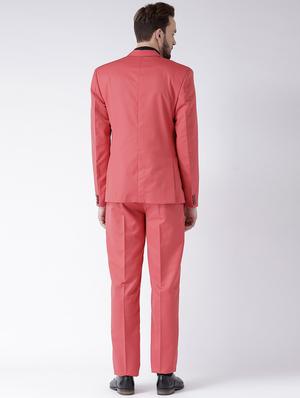 pink solid single breasted suit - 17351422 - Standard Image - 3